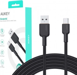 AUKEY nylon USB-C til USB-A kabel 1.8m
