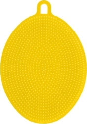 Oval, dobbeltsidet silikonerengøringssvamp