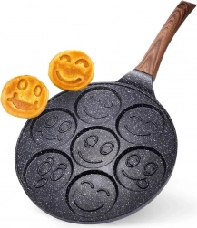 Granitpande til æg med 7 huller BLACK & WOOD 26 cm