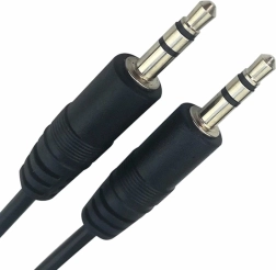Audio-kabel Jack 3,5 mm 1 m sort