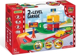 To-etagers garage WADER PLAY TRACKS med bane 3,4 m og 2 biler