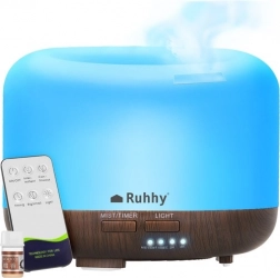 Aroma-diffuser og luftfugter RUHHY LED med fjernbetjening 300 ml