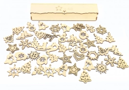 Træets magi julepynt i æske 48 stk.