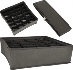 Tekstilorganisator til skuffe til undertøj, sokker og tilbehør – 24 rum