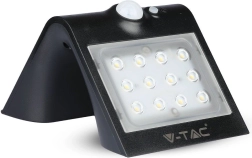 Solcelledrevet vægmonteret LED-lys 1,5 W, sort – V-TAC