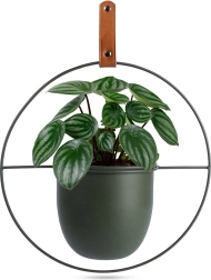 Grøn metal ophængt potteskjuler Home Styling Collection 30 × 30 cm