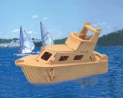 Woodcraft træ 3D‑puslespil Yacht