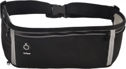 Refleks løbebælte med justerbar rem og lomme til flaske