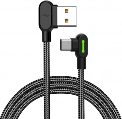 Vinklet USB-C kabel fra Mcdodo med LED indikator, 3 m
