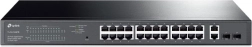 Gigabit smart PoE+ switch 24× PoE+, 2× RJ45 uplink og 2× SFP – TP-Link