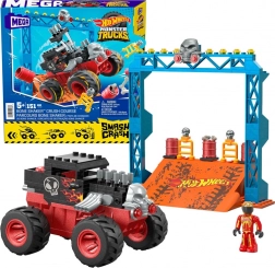 Byggesæt HOT WHEELS Mega Bone Shaker Crush Course – monstertruck med rampe, 151 dele