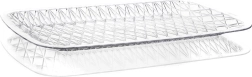 Accasa bakke i plast med glaslook 41 × 27 × 2 cm, transparent