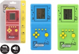 Elektronisk spil Faldende klodser puslespil plast 7 x 14,5 cm 3 farver med lyd på batterier