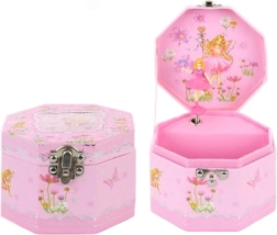 Růžová musik smykkeskrin med ballerina og spejl