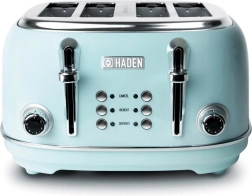 Heritage brødrister i rustfrit stål, turkis, fire-slids