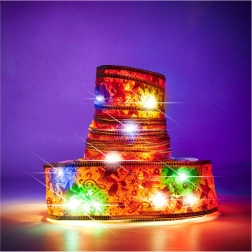 Dekorativ LED-bånd 10 m, 100 LED på batteri – Multicolor