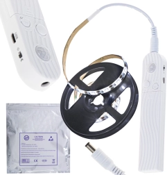 LED-lysstrip med bevægelsessensor, 1 m, kold hvid, USB/AAA-strømforsyning