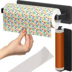 Holder til køkkenrulle RUHHY, 25 cm, sort metal uden boring