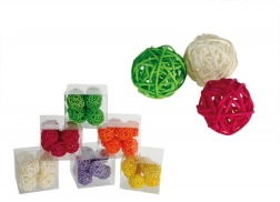 Sæt dekorative rattanbolde – Orange