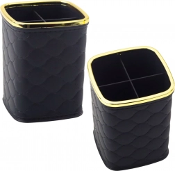 Organizer til pensler med fire rum, sort