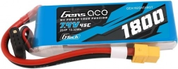 LiPo-batteri Gens Ace 1800mAh 7,4V 45C med XT60-stik