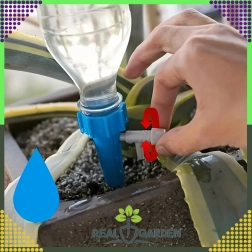 Sæt med 10 vandingsspidser til urtepotter til PET-flasker med hane