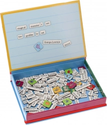 Magnetisk tavle med ord fra Roald Dahls bøger