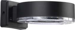 Solcelledrevet vægmonteret LED-lys 24 LED, sort, IP44