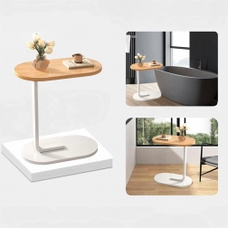 Sidebord i C-form til stue og soveværelse