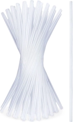 Gennemsigtige sugerør 22 cm, 50 stk.