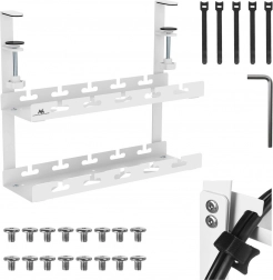underbordskabelorganisator MACLEAN, 2 niveauer, hvid