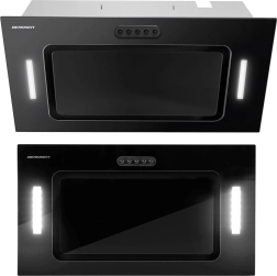 Indbygget underskabs-emhætte 52 cm sort Berdsen BE-52A med LED-belysning