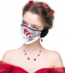 Julemaske med ørebeskyttere Snemand