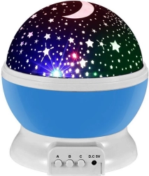 Roterende stjerneprojektor 2-i-1 natlampe