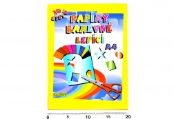 Farvede selvklæbende papirer A4, 10 ark