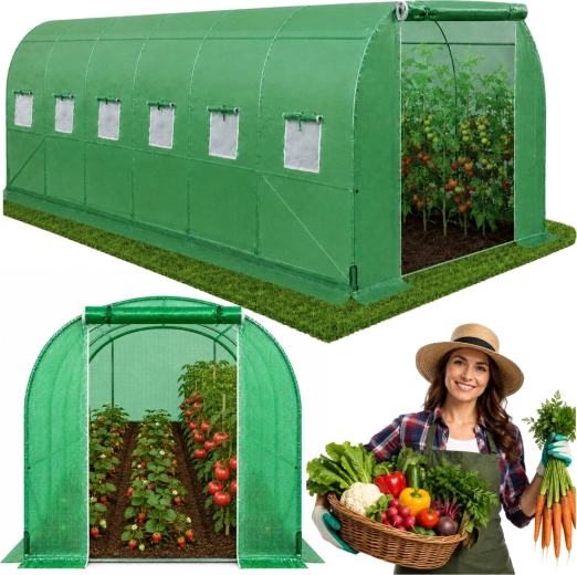 Havefolietunnel PRO 10 × 4 × 2 m (40 m²), ramme 25 mm, UV12