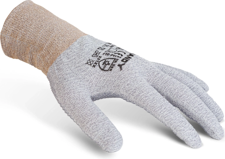 Skridsikre beskyttelseshandsker med PVC-knopper, størrelse L – 1 par