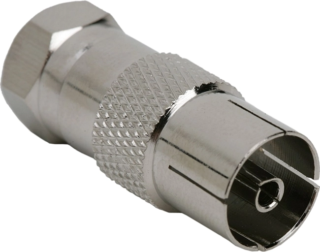 Adapter fra F-hanstik til TV-koaksialdåse
