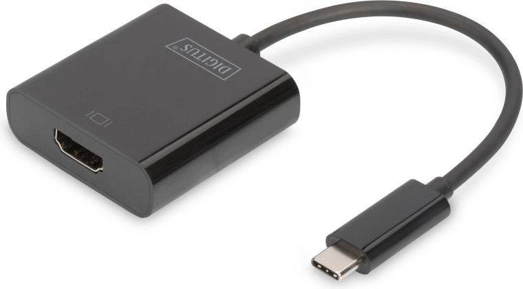 USB‑C til HDMI 4K adapter med lyd, sort