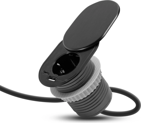 Opladning via USB-A og USB-C