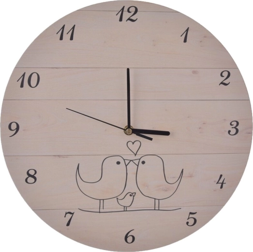 Vægur birds beige 34 cm
