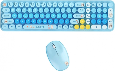 Trådløst sæt med tastatur og mus MOFII Baby Bear (blå)