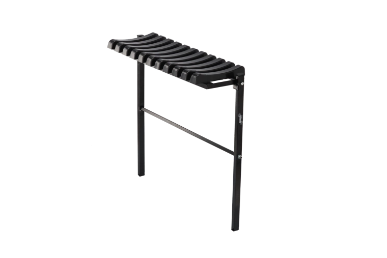 Sammenklappelig kirkegårdsbænk 68 cm sort