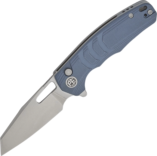Petrified Fish Trilobite foldekniv 7,7 cm, stonewash-klinge, blå G10