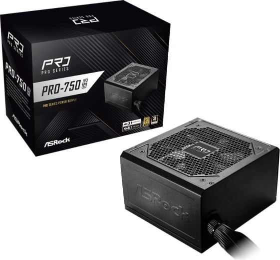 ASRock PRO-serie strømforsyning 750 W 80 PLUS Gold (ikke-modulær)