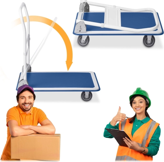 Sammenklappeligt håndtag og 360° drejehjul