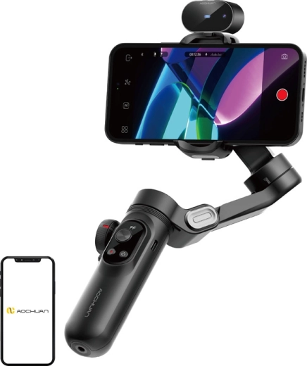 Aochuan Smart X Pro 3-akset telefonstabilisator med AI-sensor sort