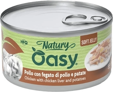 Oasy Natury blød gelé kylling med lever og kartofler 150 g