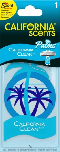 Hængende papirsduft til bil California Scents Palm California Clean