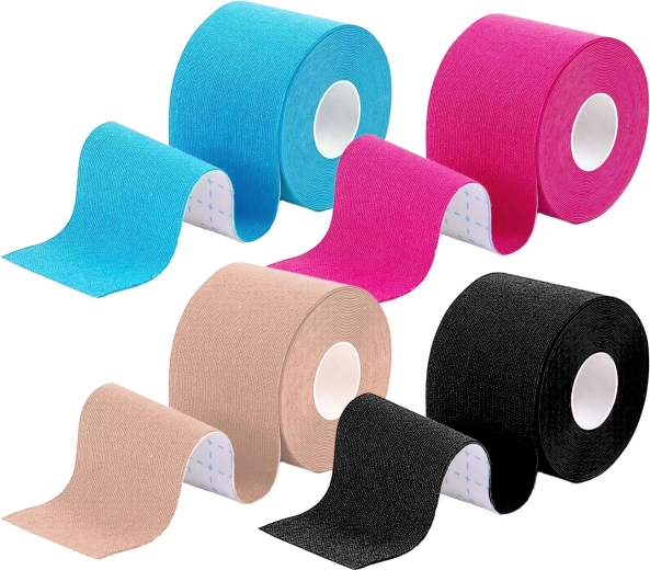 Sæt med 4 kinesiologitapes 5 m × 5 cm